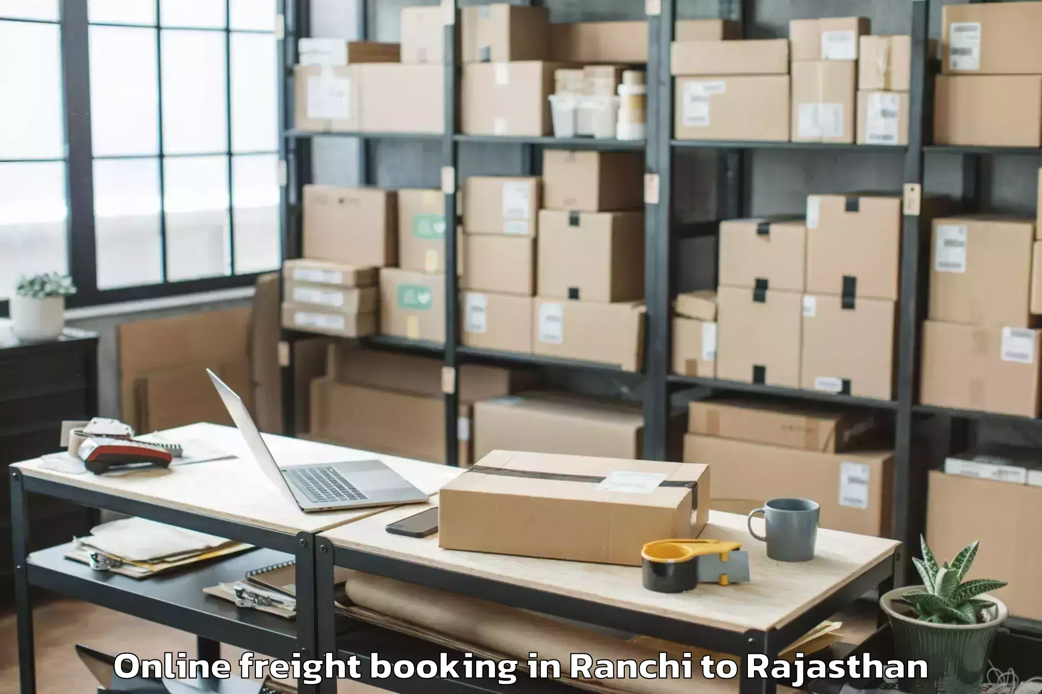 Affordable Ranchi to Tonk Online Freight Booking